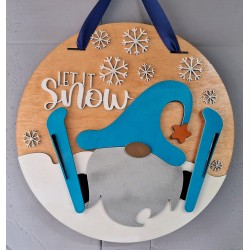 Gnome Let It Snow Door Hanger