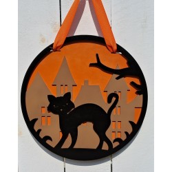 Halloween Cat Door Hanger